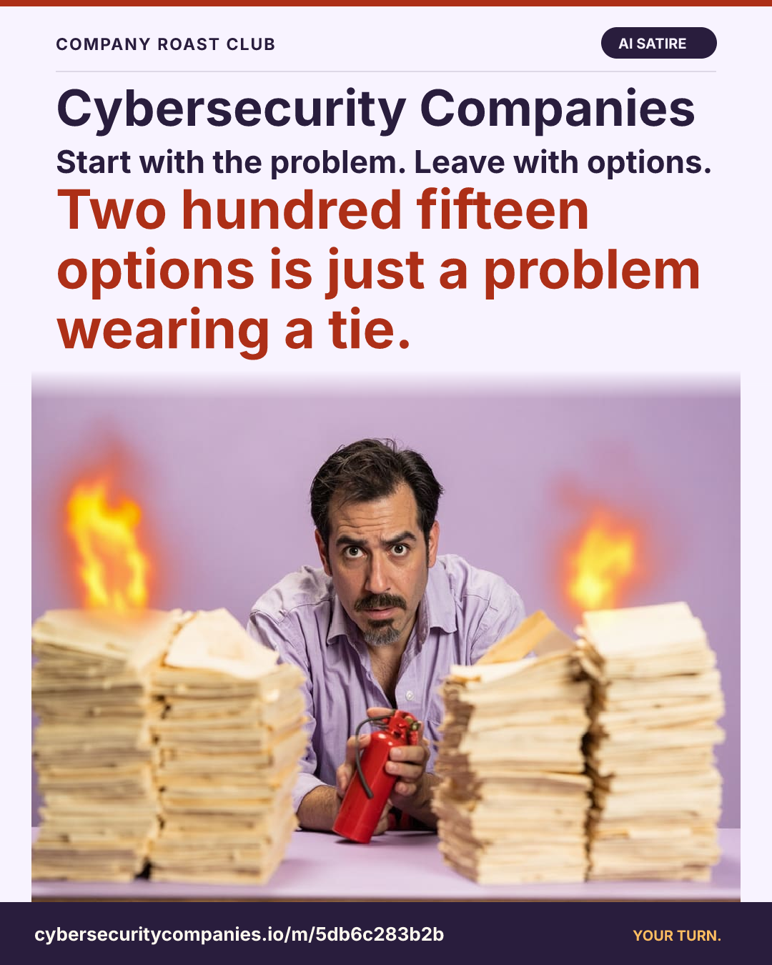 Start with the problem. Leave with options. Two hundred fifteen options is just a problem wearing a tie.