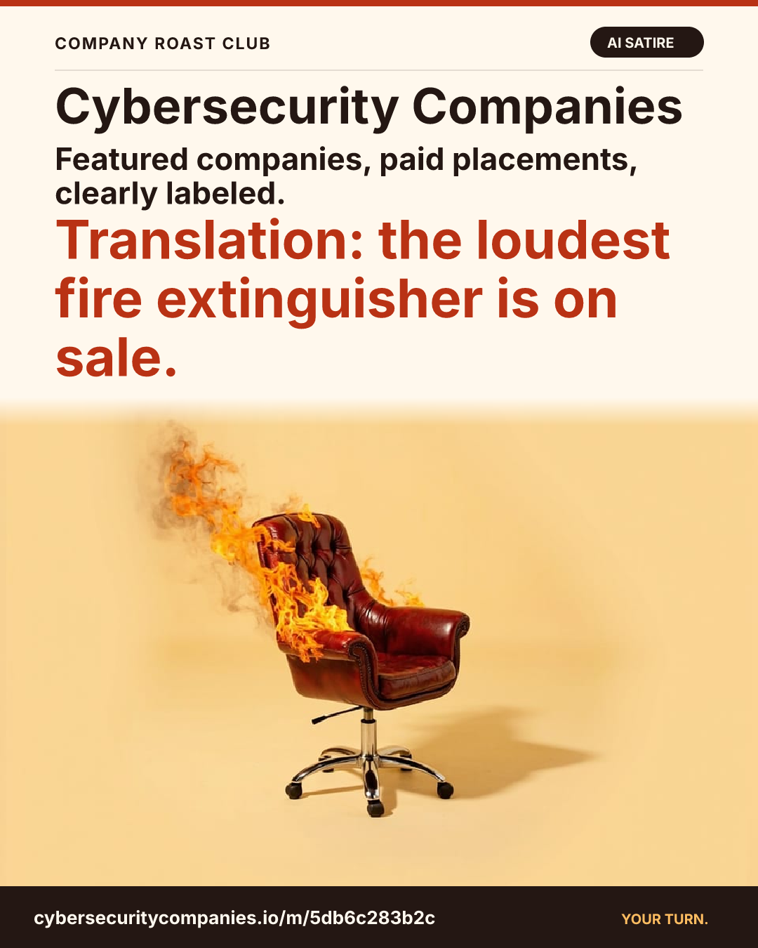 Featured companies, paid placements, clearly labeled. Translation: the loudest fire extinguisher is on sale.