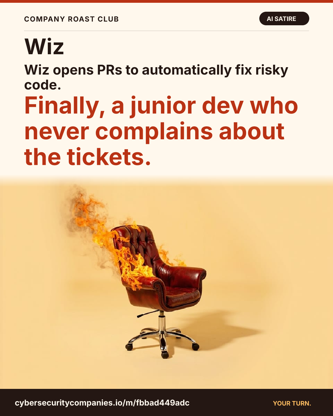 Wiz opens PRs to automatically fix risky code. Finally, a junior dev who never complains about the tickets.