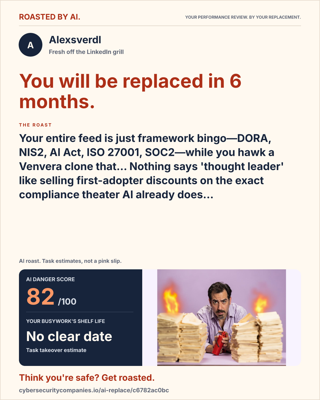 Alexsverdl — You will be replaced in 6 months.