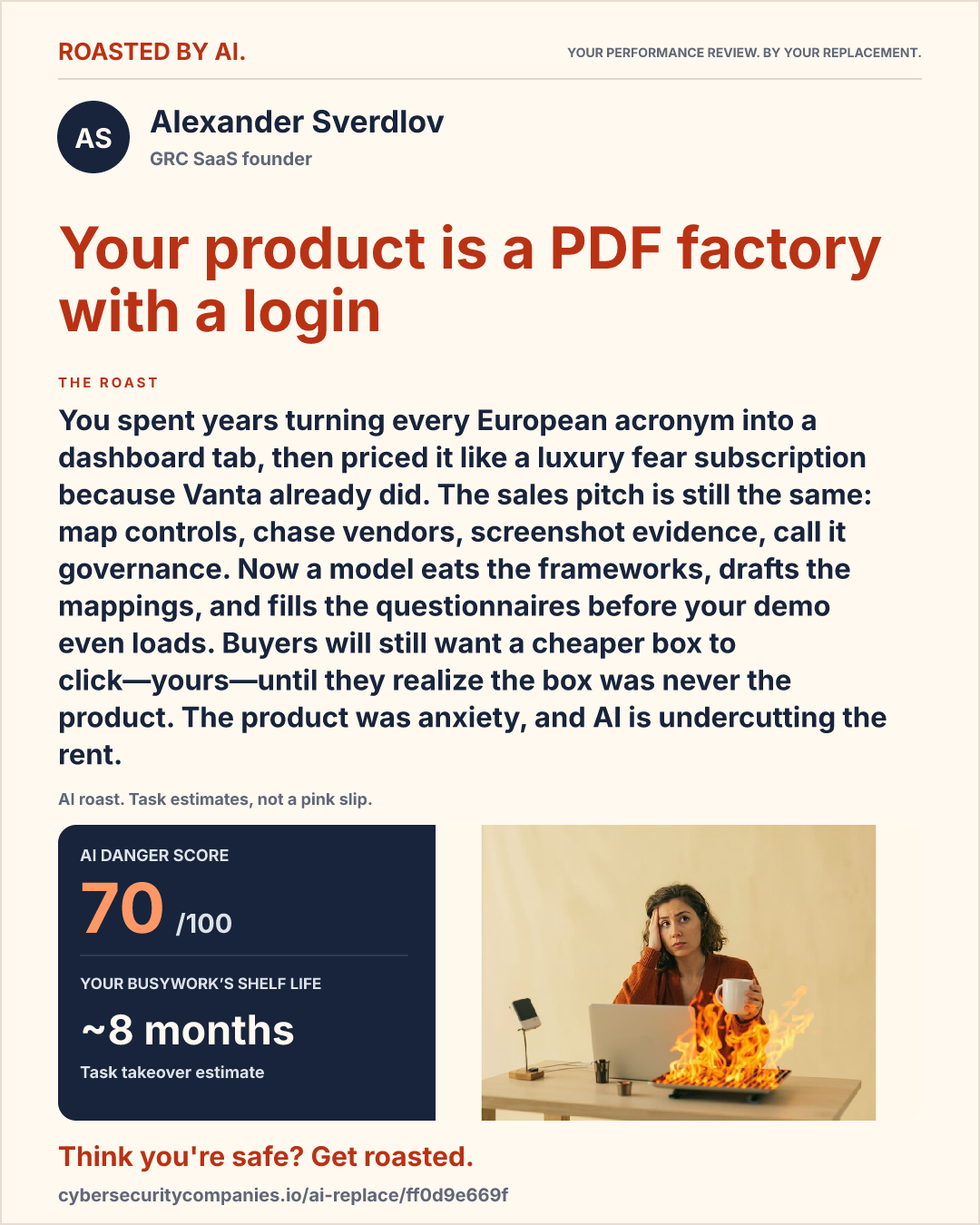 Alexander Sverdlov — Your product is a PDF factory with a login